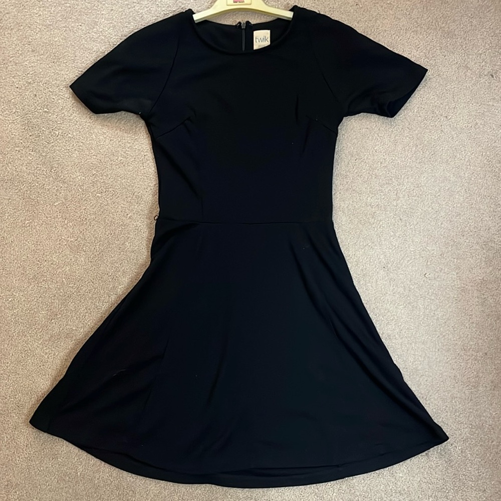 Black Knit Skater Dress